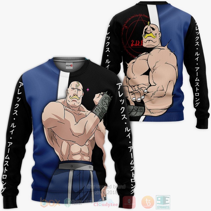 BEST Anime Armstrong Alex Louis Custom Fullmetal Alchemist All Over Print Hoodie-Bomber Jacket 2 Armstrong Alex Louis Custom Fullmetal Alchemist Anime 3D Hoodie Bomber Jacket 1