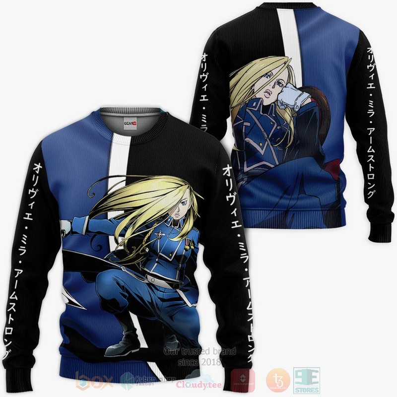 BEST Anime Armstrong Olivier Mira Custom Fullmetal Alchemist All Over Print Hoodie-Bomber Jacket 2 Armstrong Olivier Mira Custom Fullmetal Alchemist Anime 3D Hoodie Bomber Jacket 1