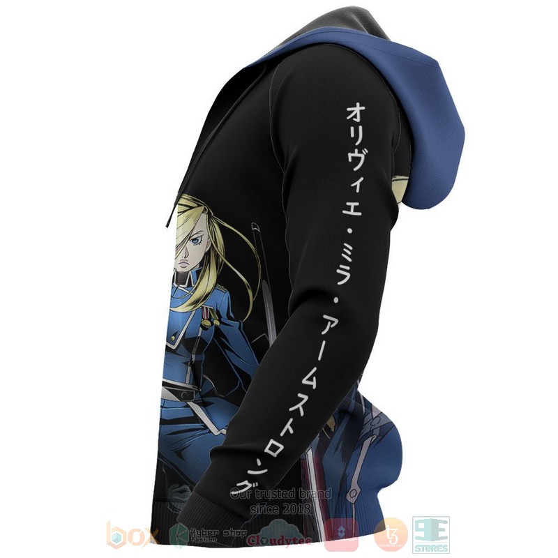 BEST Anime Armstrong Olivier Mira Custom Fullmetal Alchemist All Over Print Hoodie-Bomber Jacket 6 Armstrong Olivier Mira Custom Fullmetal Alchemist Anime 3D Hoodie Bomber Jacket 1 2 3 4 5