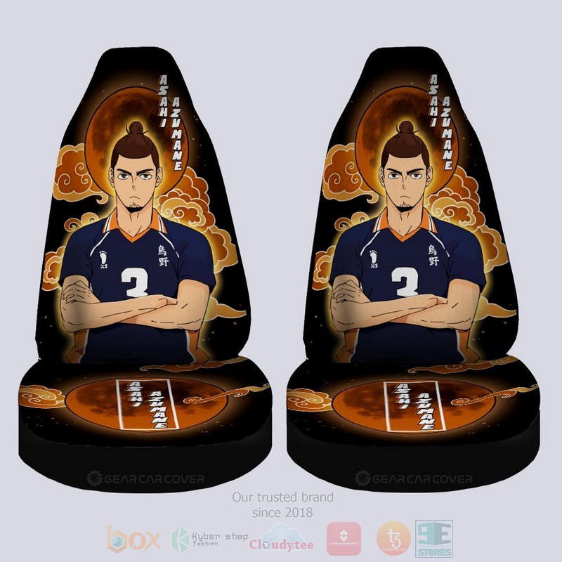 BEST-Anime Asahi Azumane Haikyuu Luxury Car Seat Covers 4 Asahi Azumane Haikyuu Anime Car Seat Cover 1 2 3