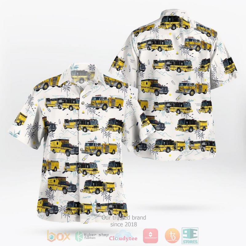 Ashburn Loudoun County Virginia Ashburn Volunteer Fire Rescue Department Hawaiian Shirt