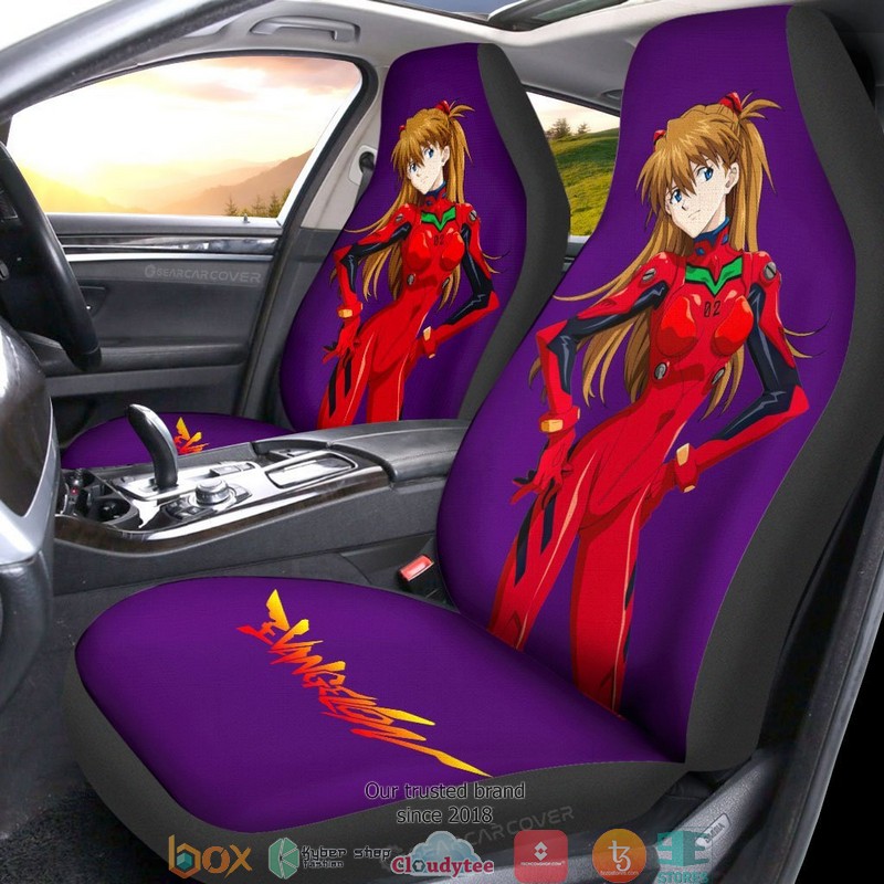 Asuka Langley Soryu Neon Genesis Evangelion Anime Car Seat Cover 2 Asuka Langley Soryu Neon Genesis Evangelion Anime Car Seat Cover 1