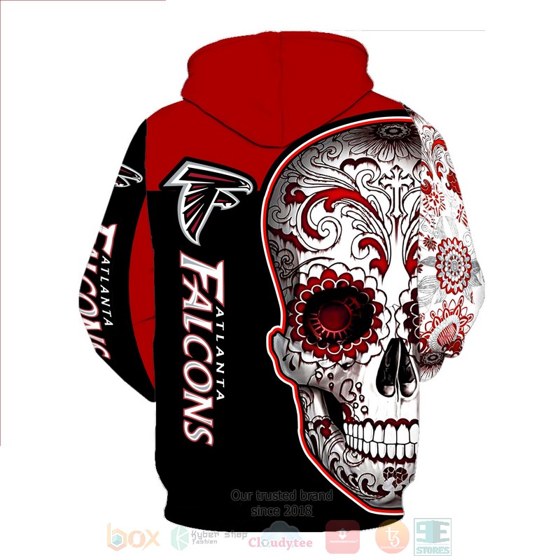 BEST Atlanta Falcons NFL Skull 3D T-Shirt, Hoodies 2 Atlanta Falcons NFL Skull 3D Hoodie Shirt 1