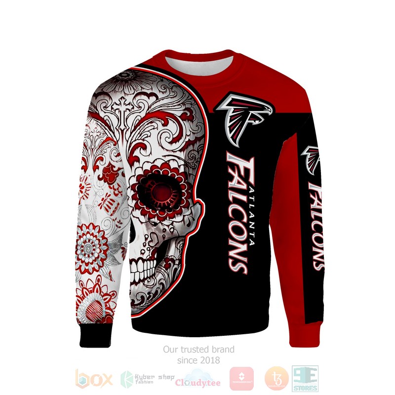 BEST Atlanta Falcons NFL Skull 3D T-Shirt, Hoodies 3 Atlanta Falcons NFL Skull 3D Hoodie Shirt 1 2
