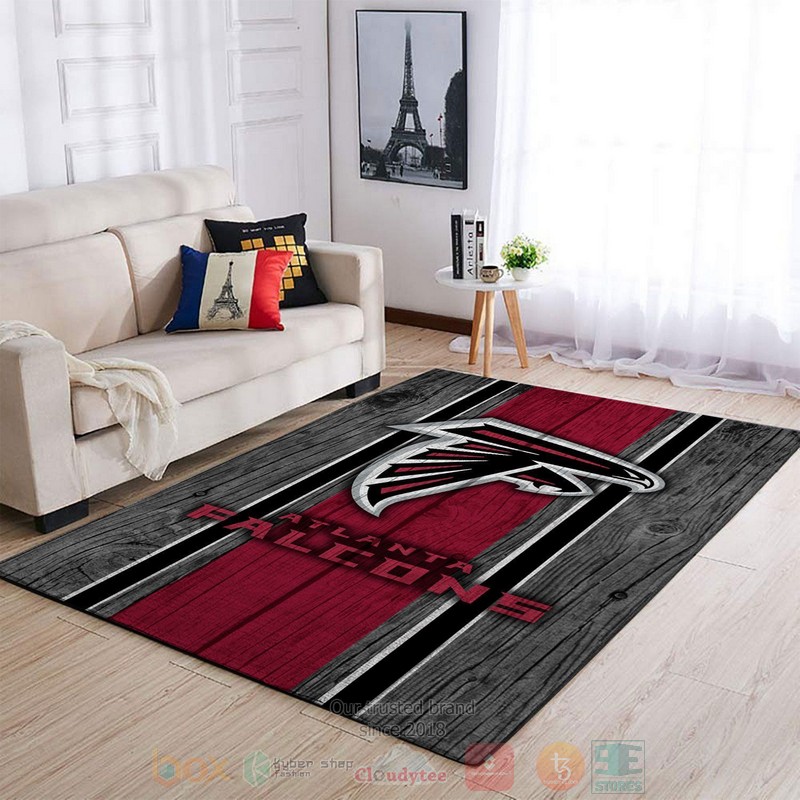 Atlanta Falcons NFL Team Logo Wooden Area Rugs