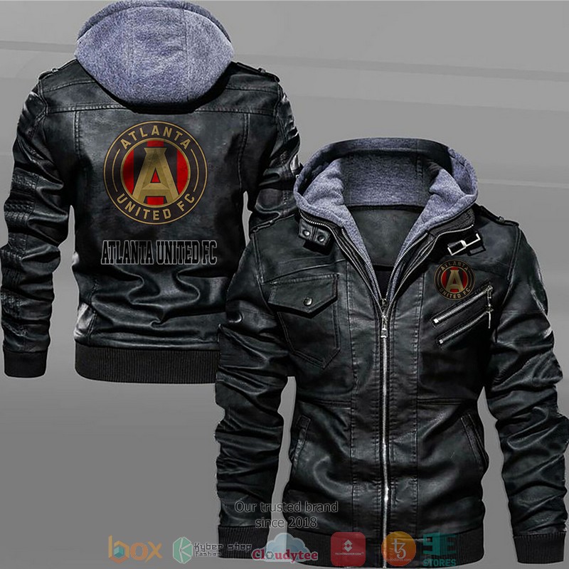 Atlanta United FC Black Brown Leather Jacket 2 Atlanta United FC Black Brown Leather Jacket