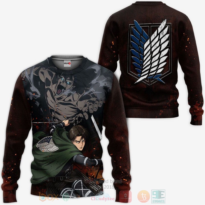 Attack On Titan Levi Arlert AOT Final Season Anime 3D Hoodie Bomber Jacket 1
