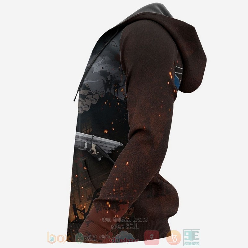 Attack On Titan Mikasa Ackerman AOT Final Season Anime 3D Hoodie Bomber Jacket 1 2 3 4 5