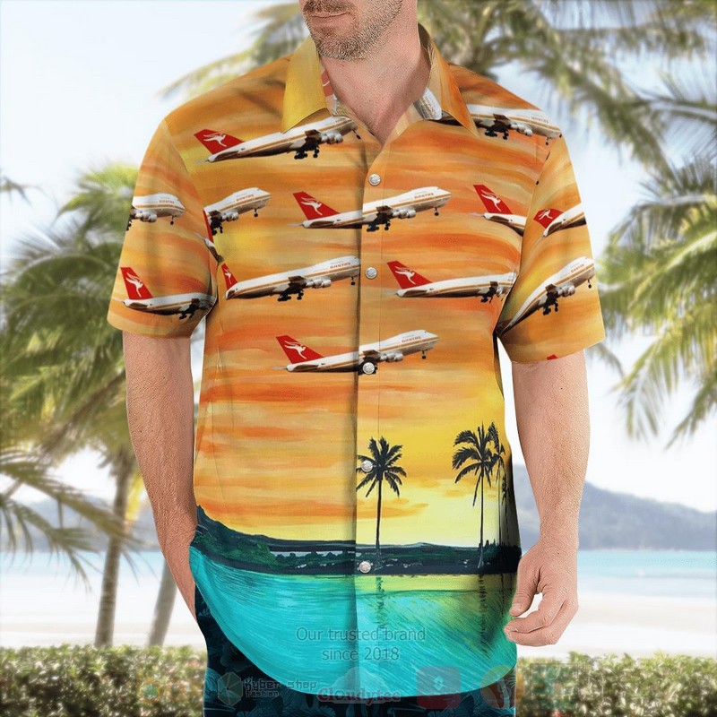 NEW Australia Qantas Boeing 747-238B Hawaii Shirt 3 NEW Australia Qantas Boeing 747-238B Hawaii Shirt word1