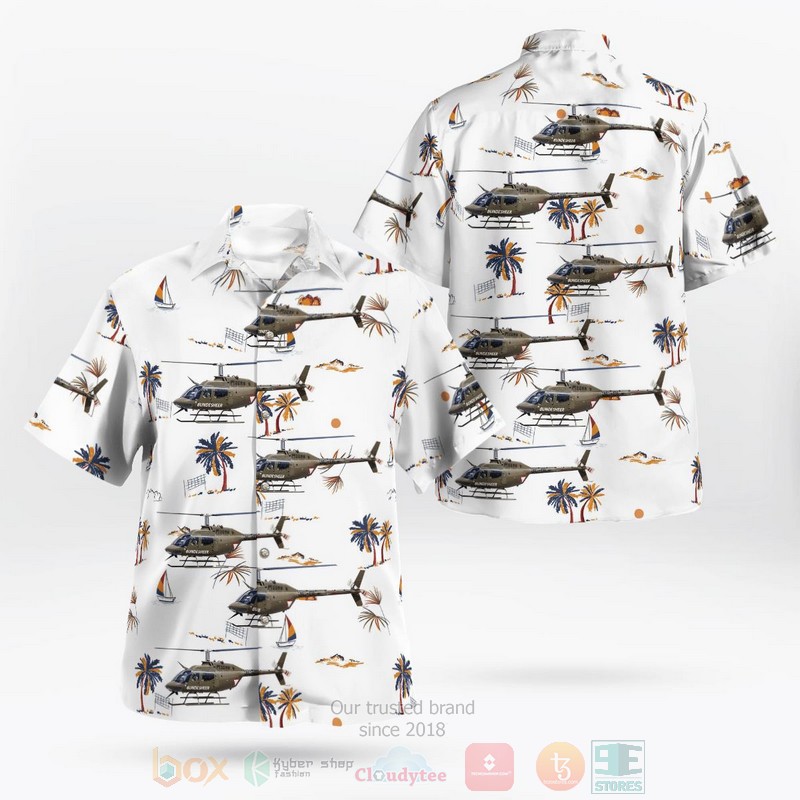 BEST Austrian Air Force Bell OH-58B Kiowa 3D Aloha Shirt word1
