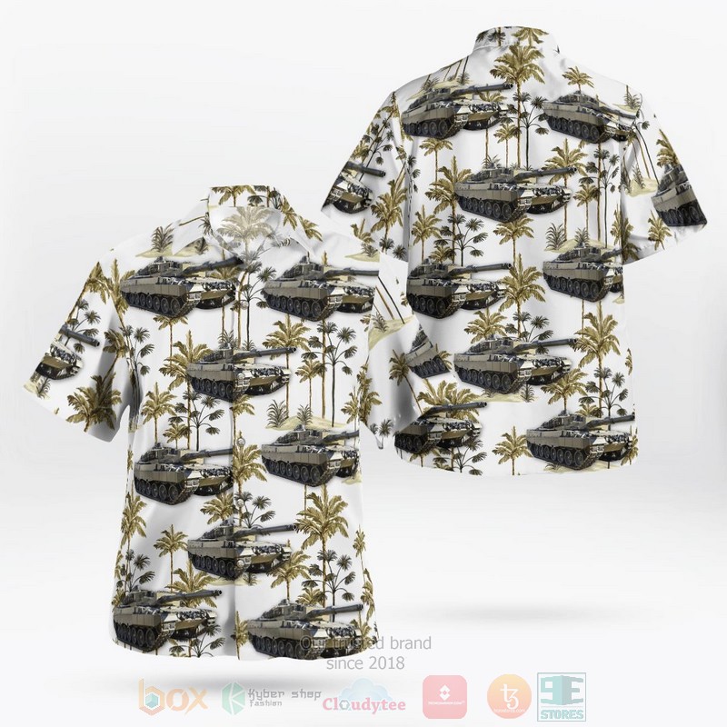 BEST Austrian Army Leopard 2A4 Main Battle Tank 3D Aloha Shirt word2
