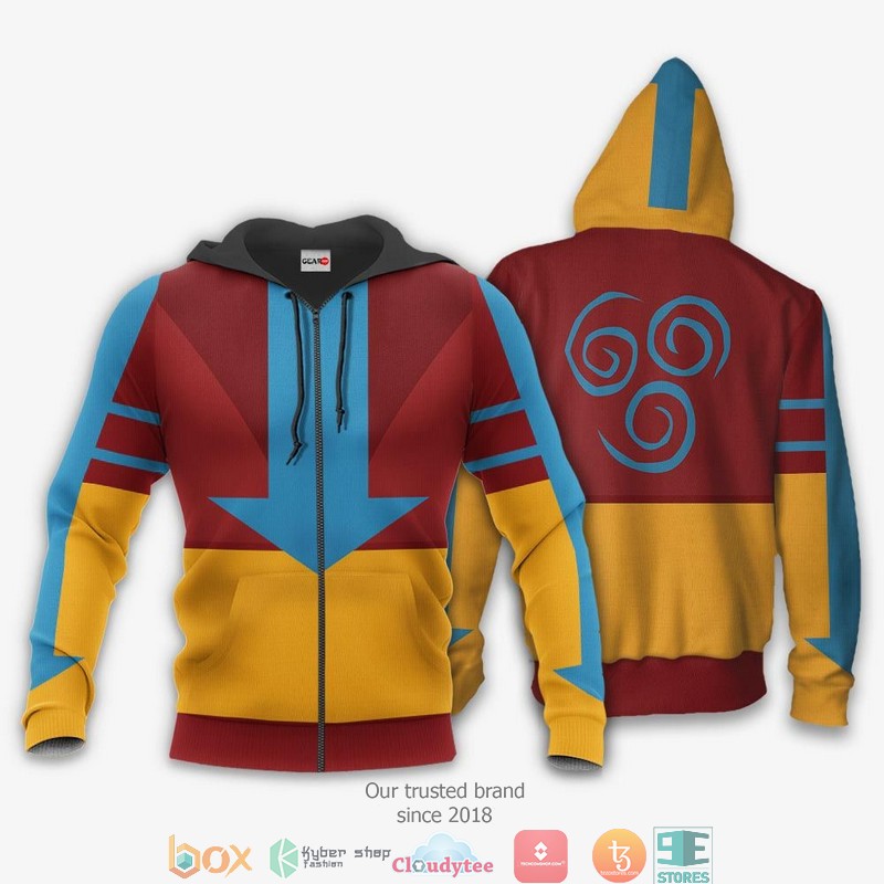 Avatar The Last Airbender Air Nation Anime 3d Hoodie Bomber jacket