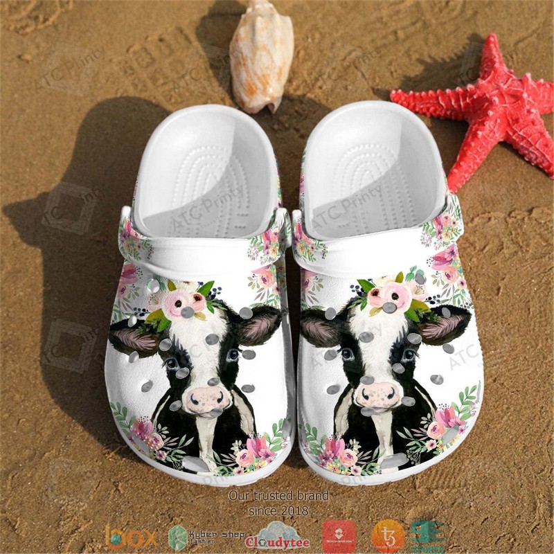 Baby Cow Flowers Crocband Clogs