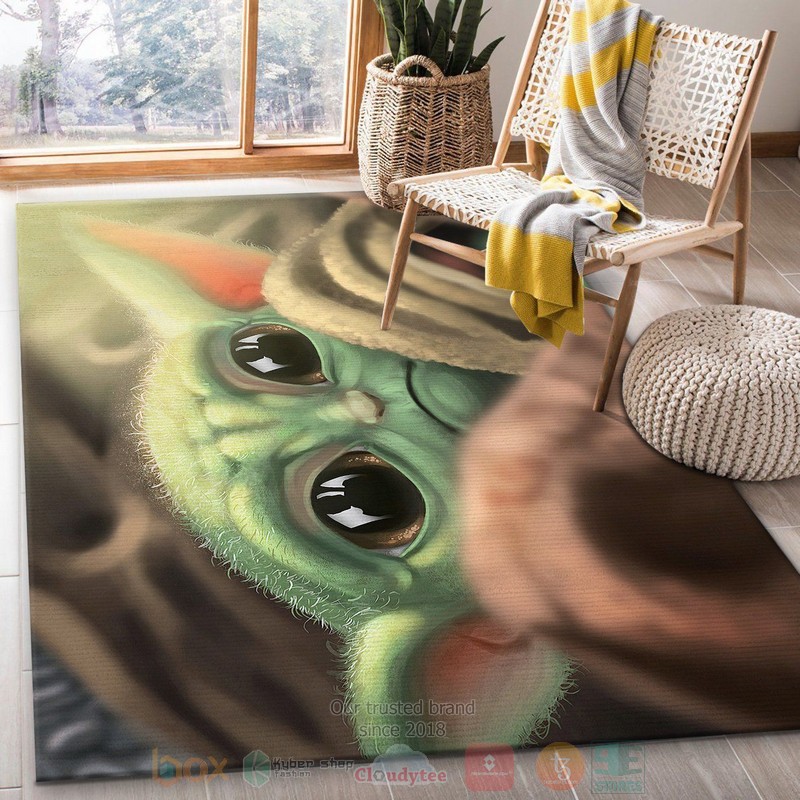 Baby Yoda Cute Geeky Home Area Rugs