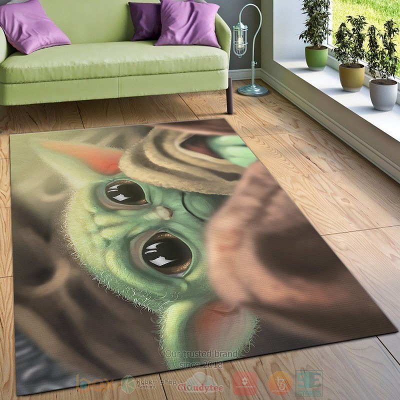 Baby Yoda Cute Geeky Home Area Rugs 1