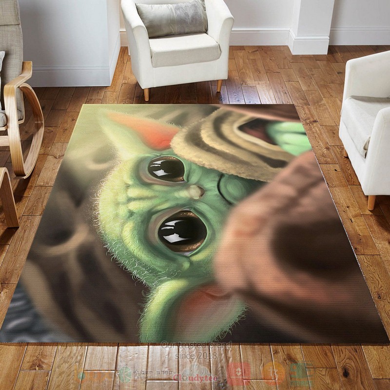 BEST Baby Yoda Cute Geeky Home Bedroom Rugs 3 Baby Yoda Cute Geeky Home Area Rugs 1 2