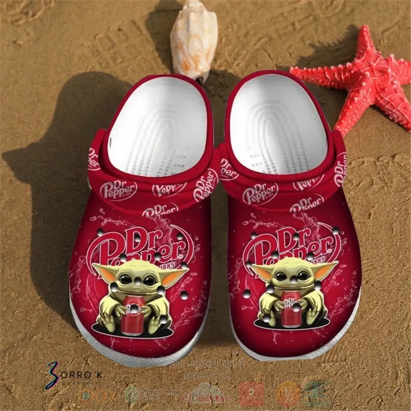 BEST Baby Yoda Dr Pepper Crocs Shoes word1