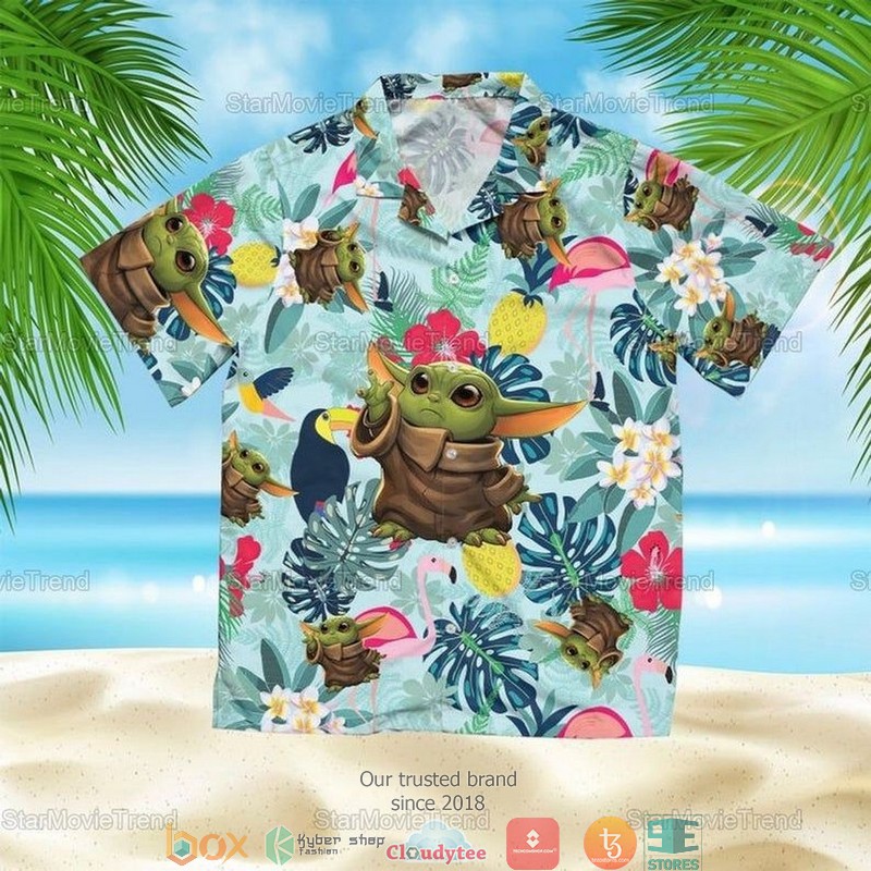 Baby Yoda Movies Star Wars Short Sleeve Hawaiian Shirt