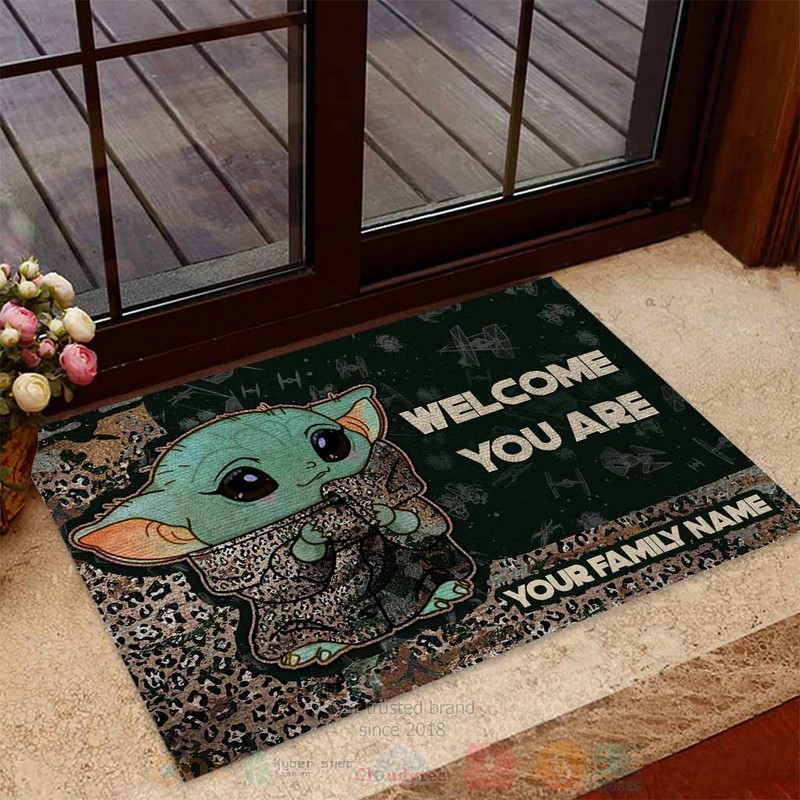 BEST Baby Yoda Star Wars Welcome You Are Custom Name Home Doormat 2 BEST Baby Yoda Star Wars Welcome You Are Custom Name Home Doormat word1