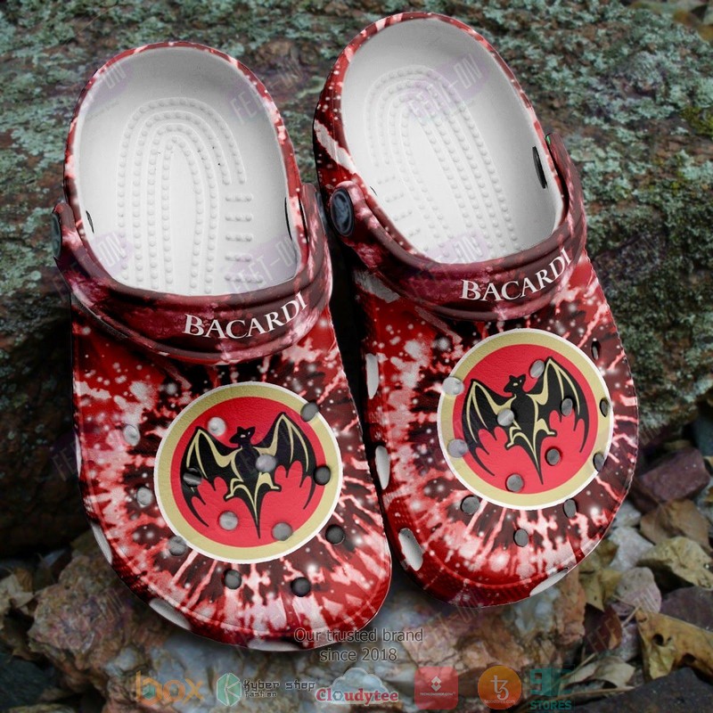 Bacardi white red tie dye crocs crocband clog