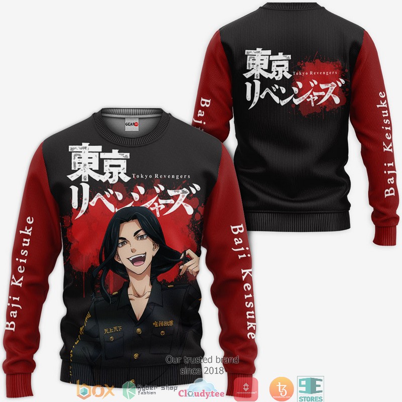 Baji Keisuke Anime Tokyo Revengers Merch 3d Hoodie, Bomber jacket 2 Baji Keisuke Anime Tokyo Revengers Merch 3d Hoodie Bomber jacket 1
