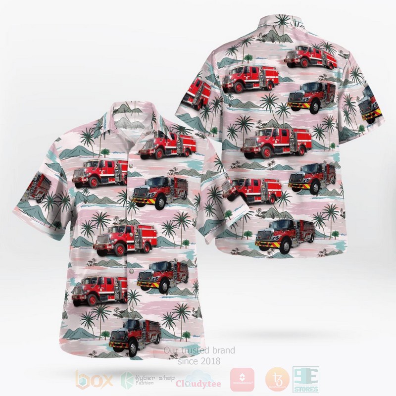 BEST Baldwin County Fire Rescue, Georgia 3D Aloha Shirt