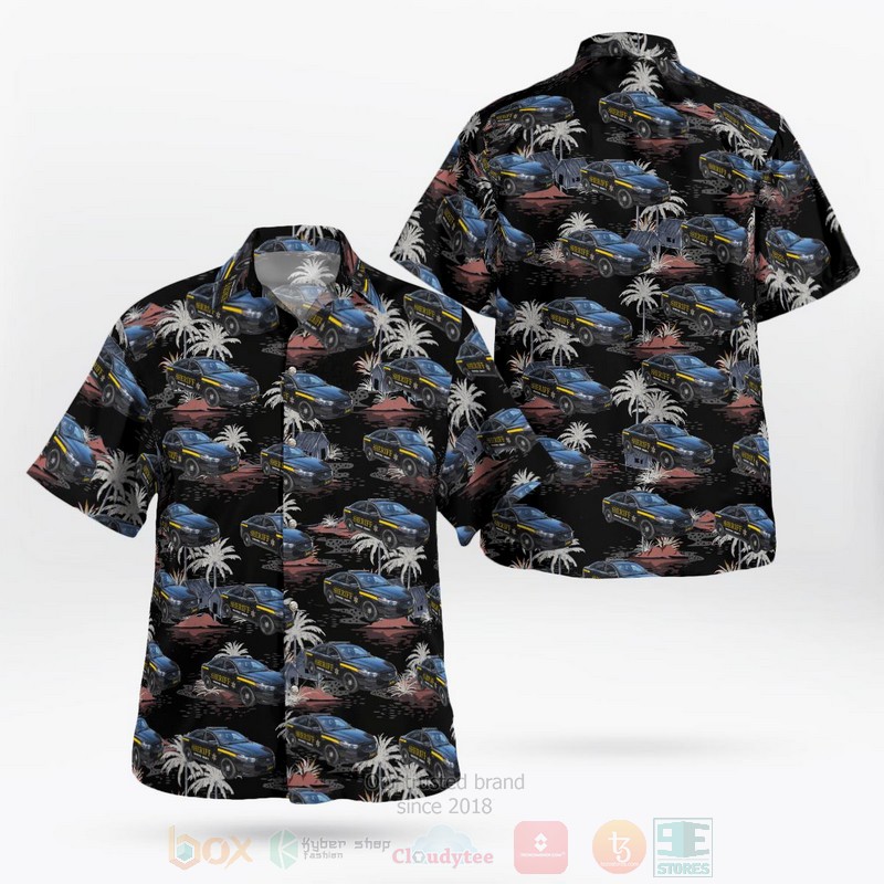 BEST Ballston Spa, Saratoga County, New York, Saratoga County Sheriff Office Ford Police Interceptor 3D Aloha Shirt word2