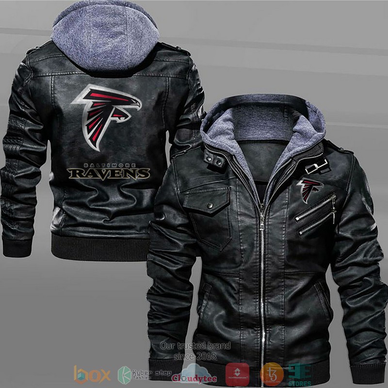 Baltimore Ravens Black Brown Leather Jacket