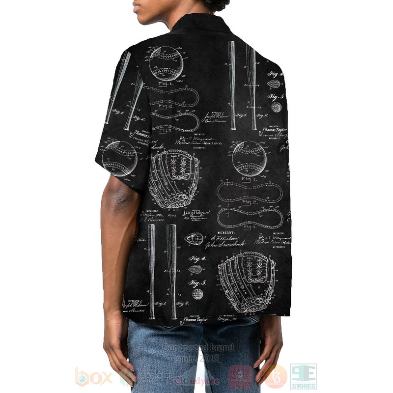 BEST Baseball Patent 3D Aloha Shirt 3 Baseball Patent Hawaiian Shirt 1 2