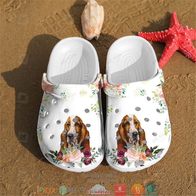 Basset Hound Crocband Clogs
