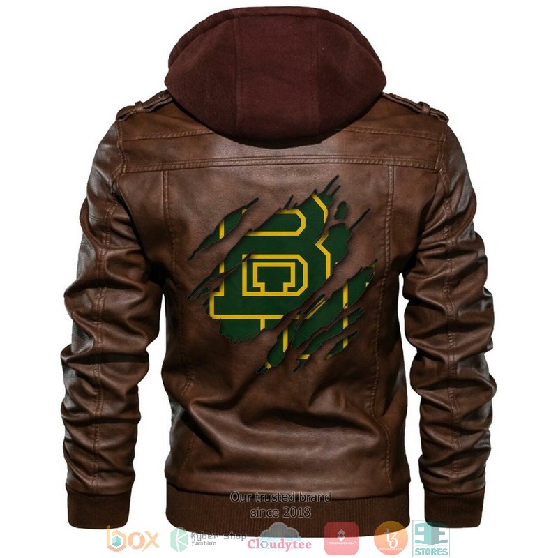 Baylor Bears NCAA Brown Leather Jacket