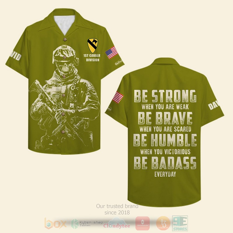 BEST Be Strong Be Brave Be Humble Be Badass Custom Name 3D Aloha Shirt word3