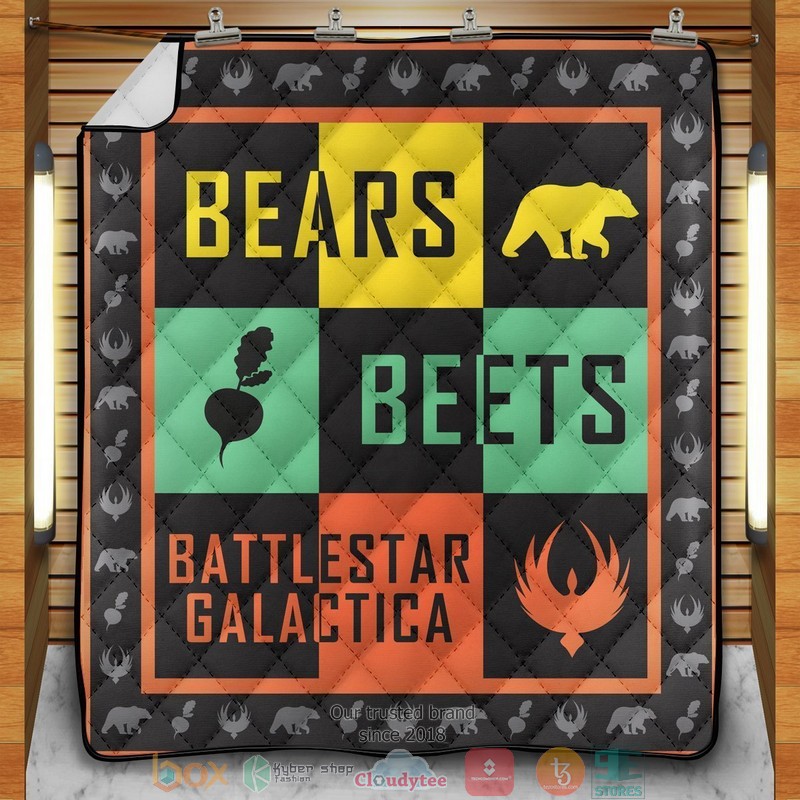 Bears Beets Battlestar Galactica Quilt Blanket