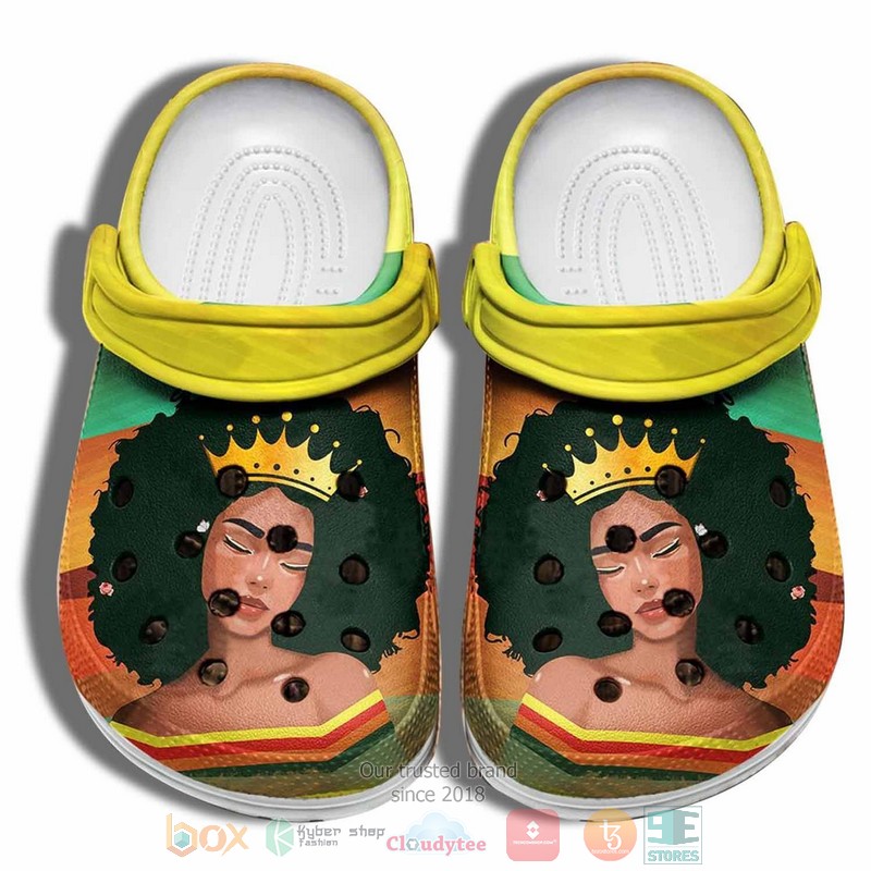 NEW Beautiful Black Queen Africa Culture crocs crocband shoes