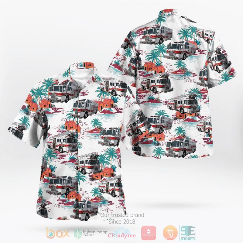 Beaver County Pennsylvania Chippewa Township Volunteer Fire Department Hawaiian Shirt