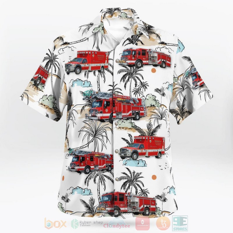 BEST Bedford Park, Cook County, Illinois, Bedford Park Fire Department 3D Aloha Shirt word2