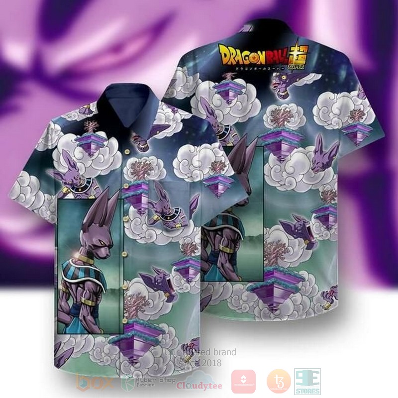 Beerus Anime Dragon Ball Z Short Sleeve Hawaiian Shirt