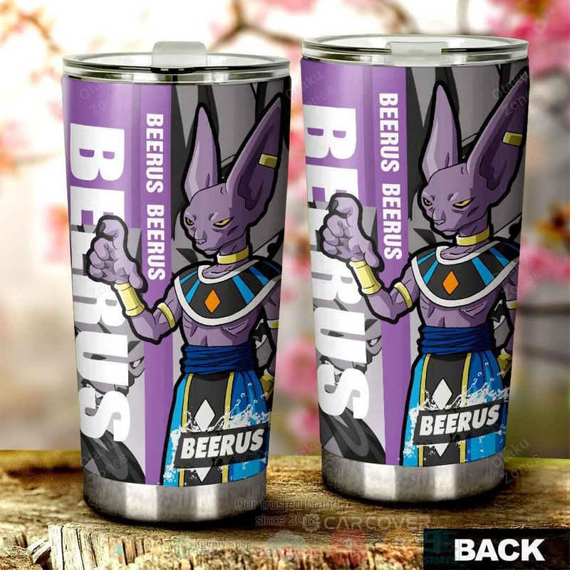 BEST Beerus Dragon Ball Anime 3D Steel Tumbler 3 Beerus Dragon Ball Anime Tumbler 1 2