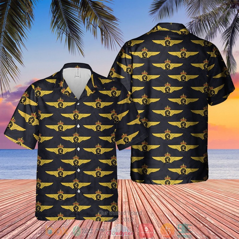 NEW Belgian Air Force Badge Hawaii Shirt, Shorts 2 Belgian Air Force Badge Hawaiian Shirt Shorts 1