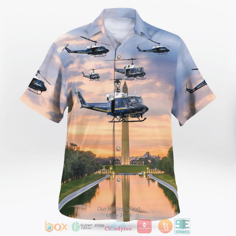 Bell UH-1N Twin Huey of the 1st Helicopter Squadron Flying Over Washington DC Hawaiian Shirt 3 Bell UH-1N Twin Huey of the 1st Helicopter Squadron Flying Over Washington DC Hawaiian Shirt word3
