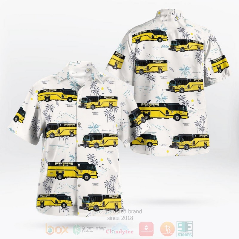 BEST Belvedere Volunteer Fire Department 3D Aloha Shirt