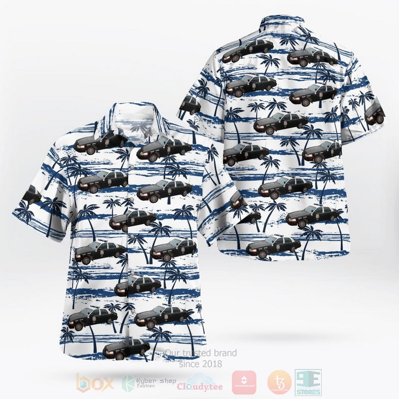 BEST Benwood, Marshall County, West Virginia, Benwood Police Department 2000 Ford Police Interceptor 3D Aloha Shirt word1