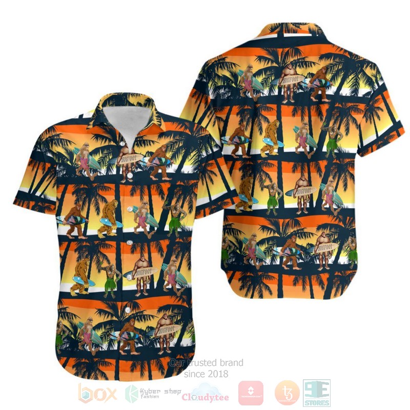 Bigfoot Activities Camping Short Sleeve Hawaiian Shirt