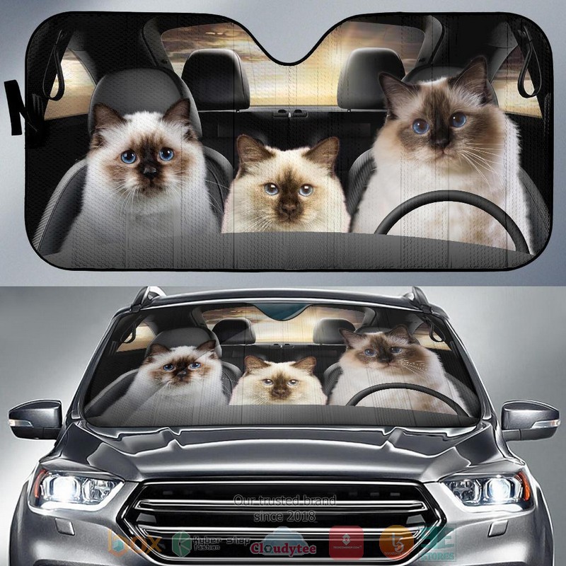 Birman Cat For Cat Lovers Car Sunshade