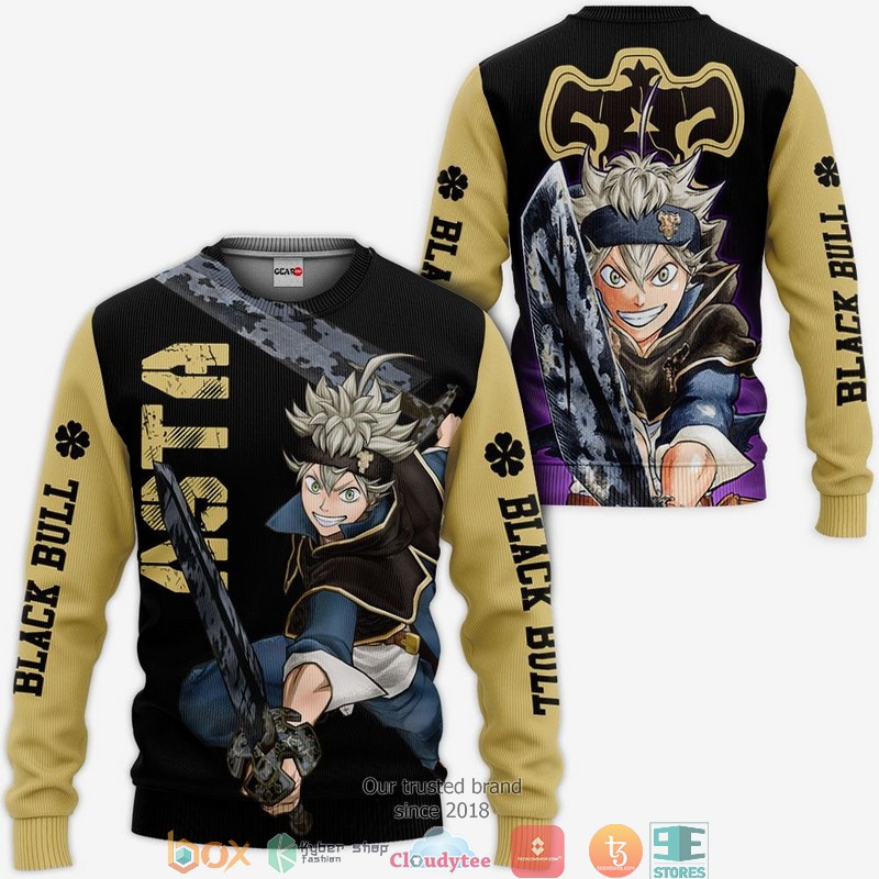 Black Bull Asta Black Clover Anime Navy 3d Hoodie, Bomber jacket 2 Black Bull Asta Black Clover Anime Navy 3d Hoodie Bomber jacket 1