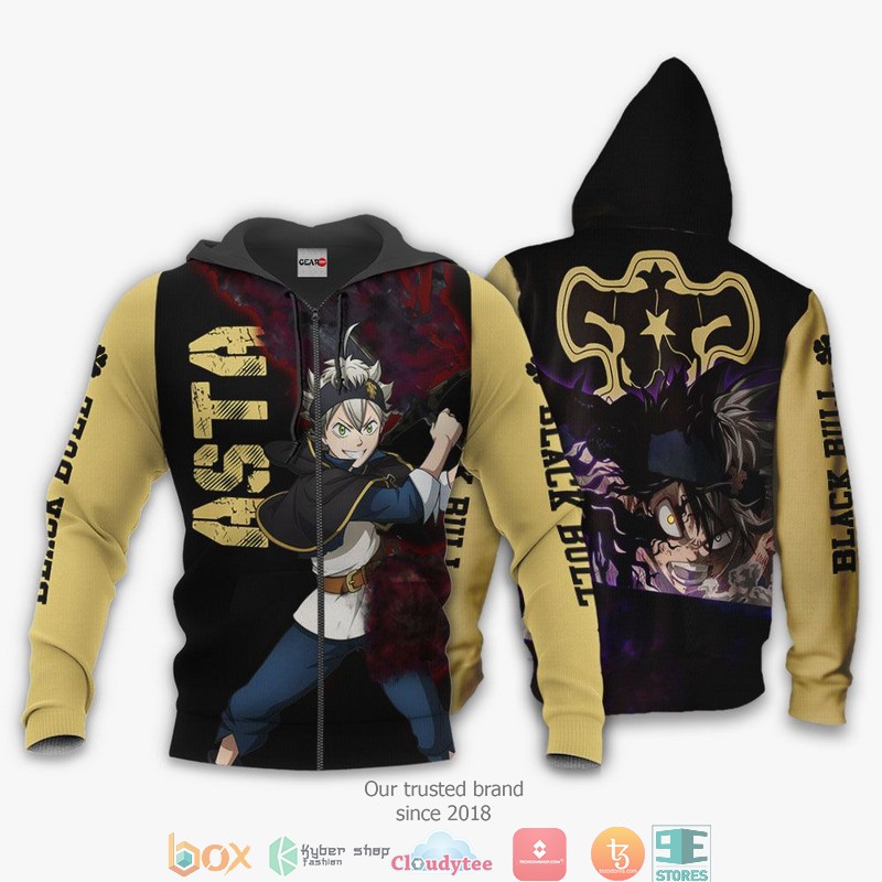 Black Bull Devil Asta Black Clover Anime 3d Hoodie, Bomber jacket 1 Black Bull Devil Asta Black Clover Anime 3d Hoodie Bomber jacket