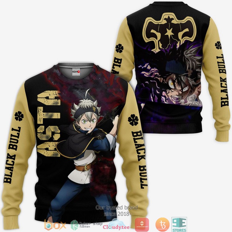 Black Bull Devil Asta Black Clover Anime 3d Hoodie, Bomber jacket 2 Black Bull Devil Asta Black Clover Anime 3d Hoodie Bomber jacket 1