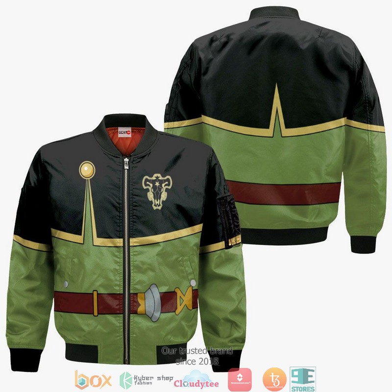 Black Bull Finral Roulacase Black Clover Anime Green 3d Hoodie, Bomber jacket 4 Black Bull Finral Roulacase Black Clover Anime Green 3d Hoodie Bomber jacket 1 2 3