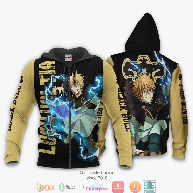 Black Bull Luck Voltia Black Clover Anime 3d Hoodie Bomber jacket