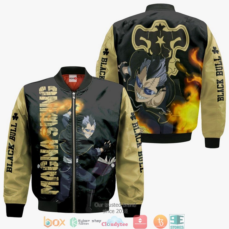 Black Bull Magna Swing Black Clover Anime 3d Hoodie Bomber jacket 1 2 3